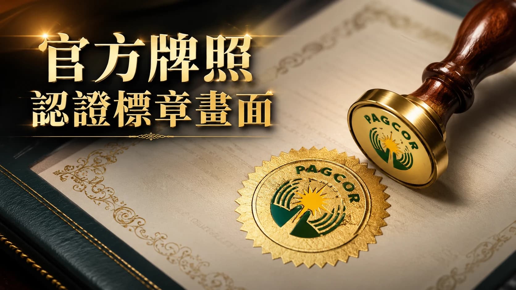 證書與官方印章特寫呈現合法認證意象