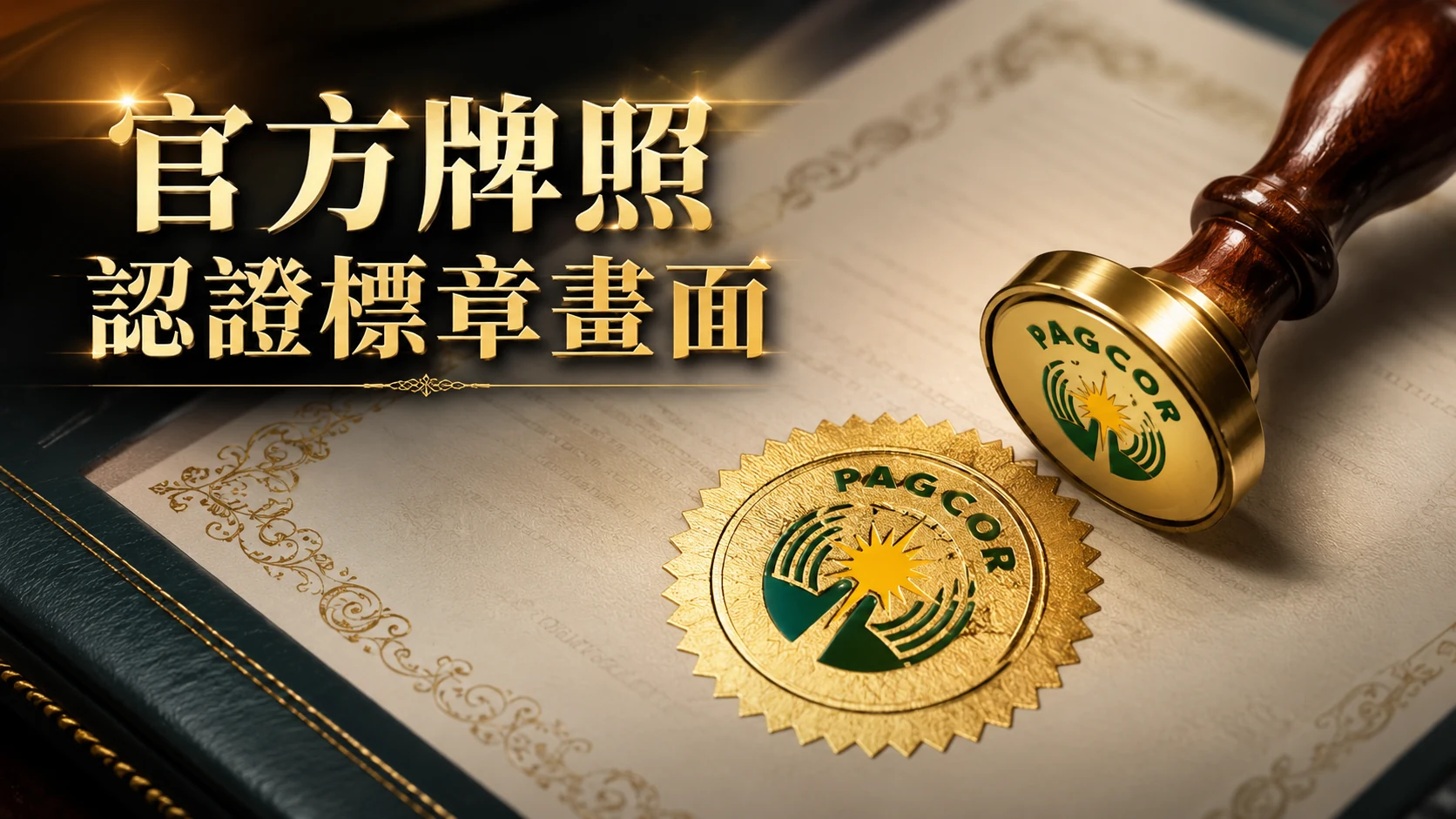 證書與官方印章特寫呈現合法認證意象