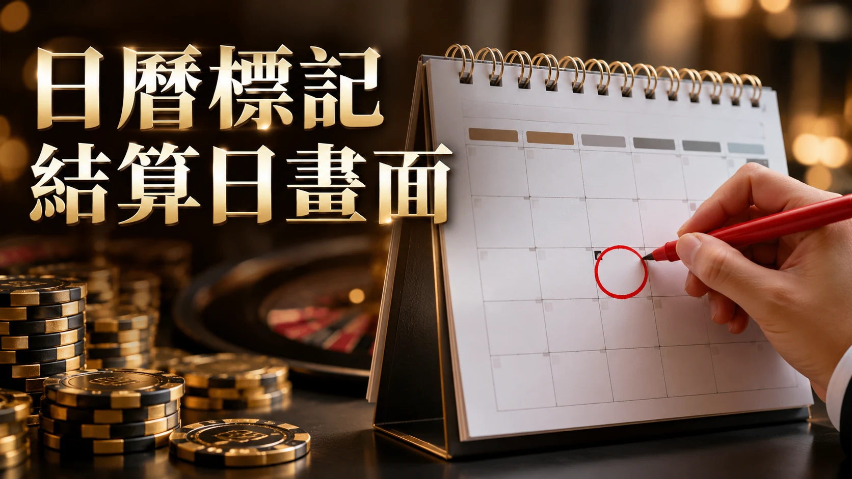 桌曆上圈選特定日期的畫面