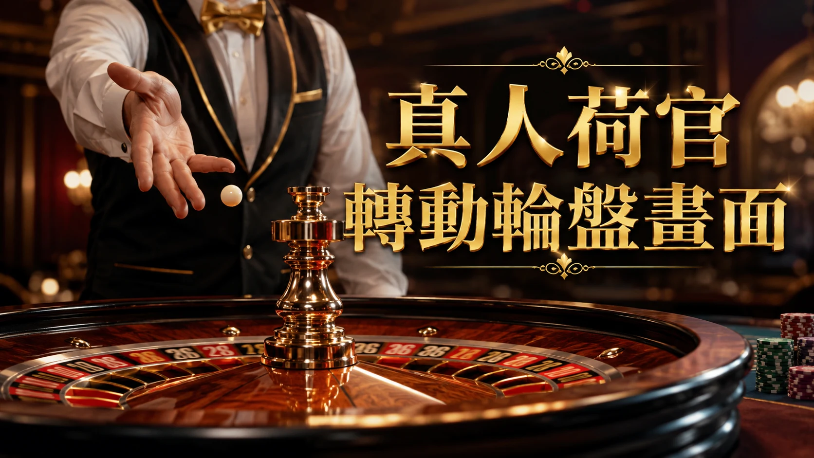 不同顏色籌碼依面額整齊排列在桌邊